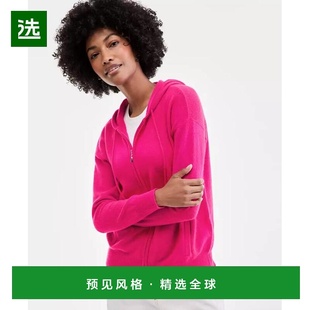 1h可退 【美国直邮】charter club 女士 毛衣内搭羊绒帽衫