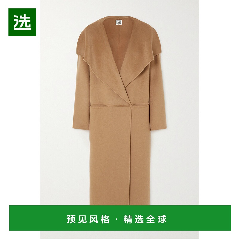 香港直邮TOTÊME 女士 + SUSTAIN 网状标志羊毛混纺大衣 211110717