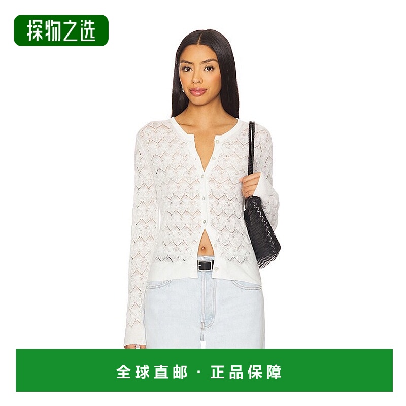 1h可退 香港直邮VINCE 女士 蕾丝缝线针织开衫 V129179708