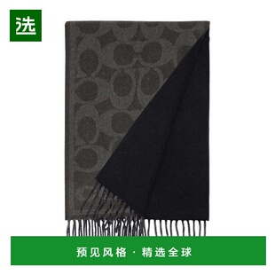 欧洲直邮Coach蔻驰 标志性 C 双面羊绒围巾