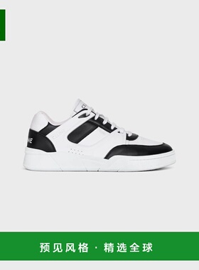 欧洲直邮CELINE/赛琳24新款 CT-07系列男士白黑色牛皮织物运动鞋