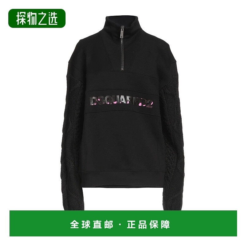 香港直邮Dsquared2 二次方 女士 卫衣 black黑色 舒适时尚