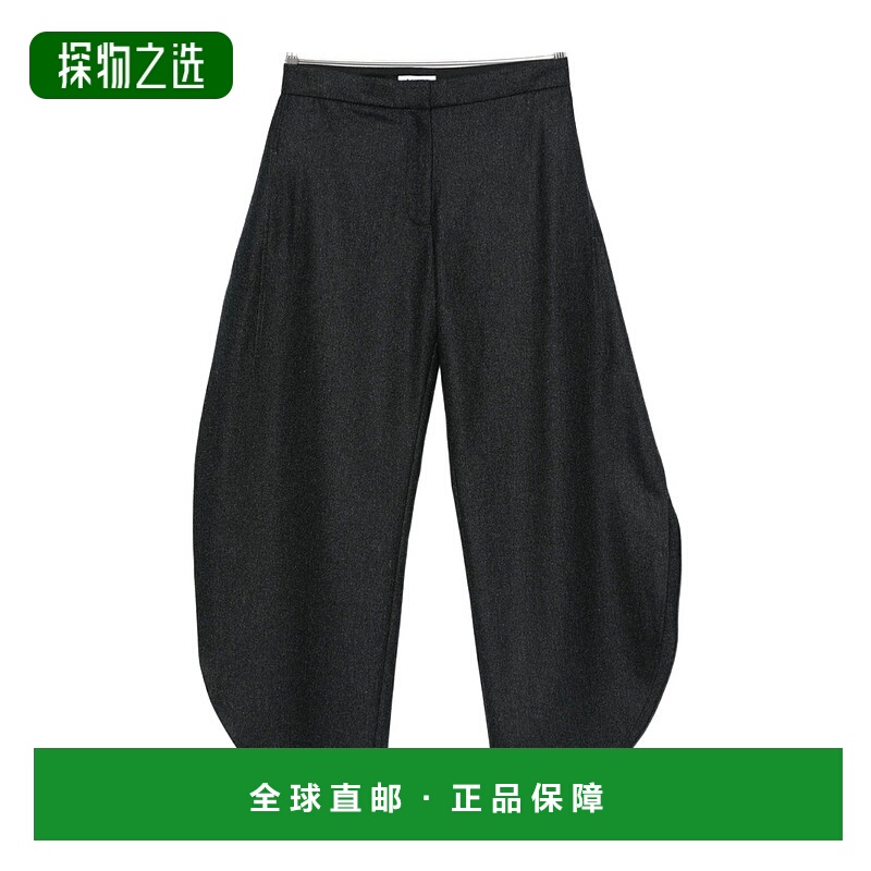 香港直邮Alaia 拉链休闲裤 AA9P1266W011B阔腿裤