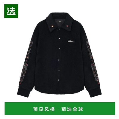 1h可退 香港直邮AMIRI 男士夹克 AMOUJA1009BLACK SS2026 黑色 翻