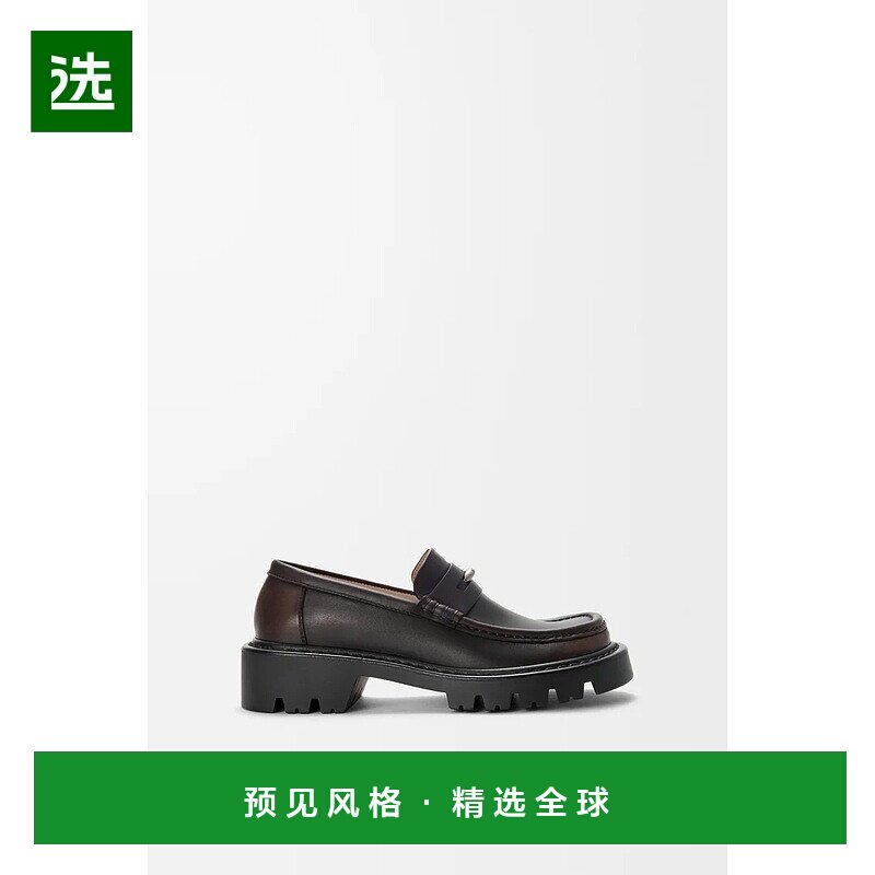 1h可退 欧洲直邮Loewe罗意威 Sierra系列女士深棕色小牛皮圆头厚