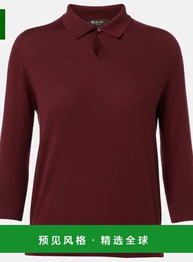 香港直邮Loro Piana 诺悠翩雅 女士 羊绒Polo衫 red红色 舒适时尚