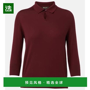 香港直邮Loro Piana 诺悠翩雅 女士 羊绒Polo衫 red红色 舒适时尚
