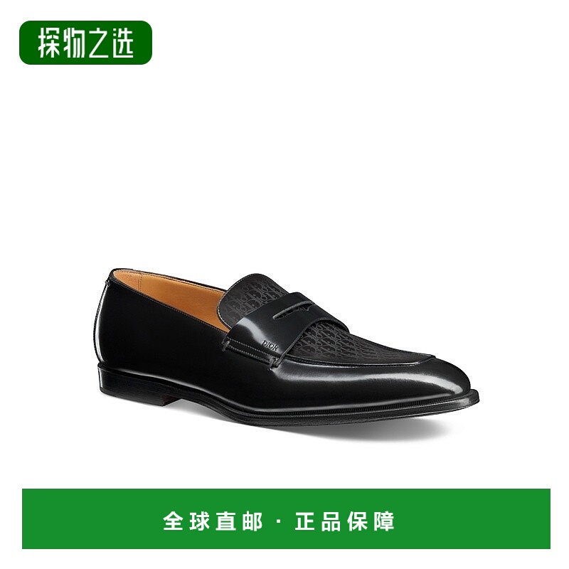 1h可退 欧洲直邮Dior 迪奥 男士黑色牛皮乐福鞋新款厚底男鞋