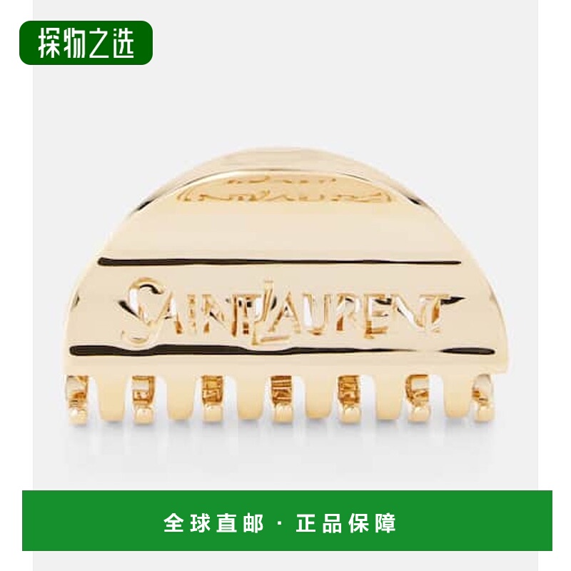 香港直邮Saint Laurent 圣罗兰 女士 徽标发卡 metal金属色 舒适