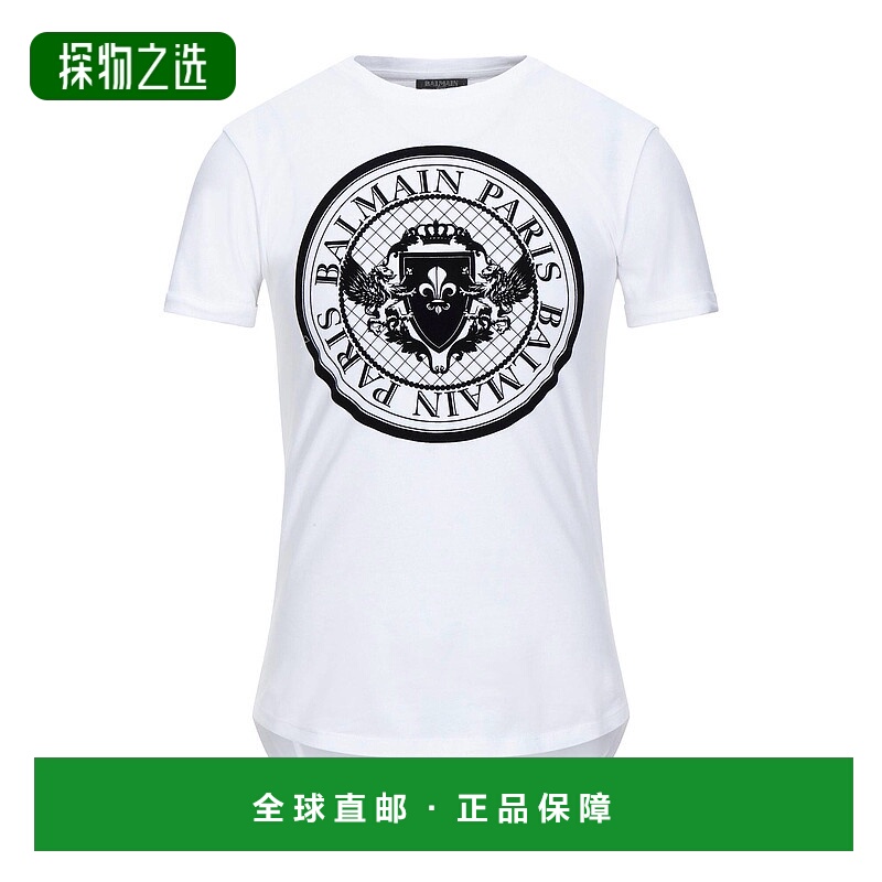 香港直邮Balmain 巴尔曼 男士 T恤 white白色 舒适时尚