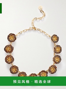 1h可退 香港直邮CAROLINA HERRERA 女士 镀金项链 F2536N405METGO