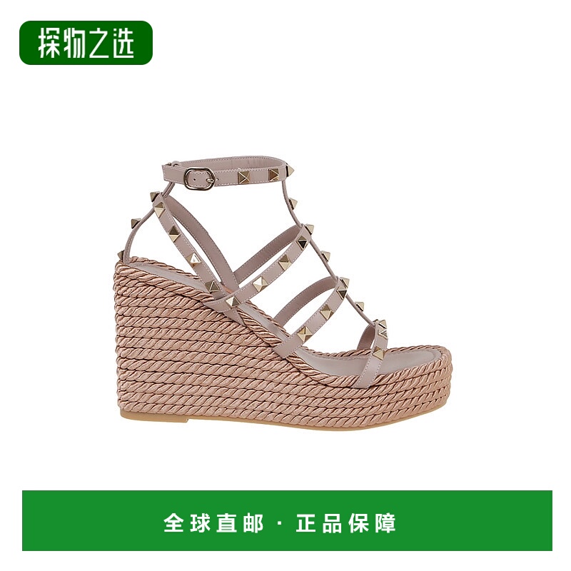 【99新未使用】香港直邮Valentino Rockstud 坡跟凉鞋 VW2S0F95BA