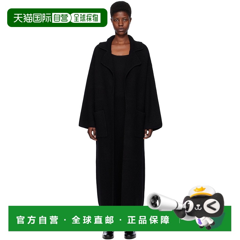 1h可退 香港直邮TOTÊME 女士 黑色大衣 241WRT1018YA0024