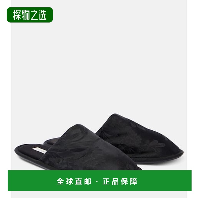 香港直邮The Row 女士 Frances 花朵便鞋 black黑色 舒适时尚