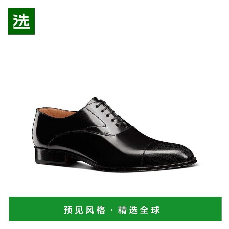 1h可退 欧洲直邮Dior 迪奥 男士黑色牛皮商务鞋新款