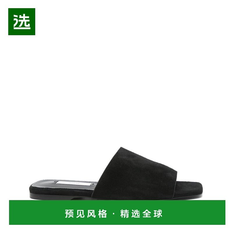 1h可退 香港直邮TOTÊME 女士 TOTEME 天鹅绒平底凉鞋 253WAS0244L,女鞋,时装凉鞋,淘宝优惠券,粉丝福利购,淘宝优惠卷