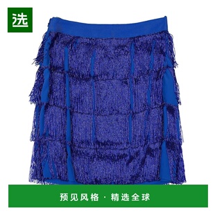 1h可退 香港直邮Alberta Ferretti 女士 迷你半身裙 blue蓝色 舒