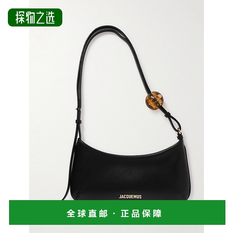 1h可退 香港直邮Jacquemus 女士 The Bisou Perle 带缀饰皮革单肩