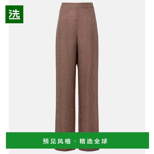 1h可退 香港直邮JOSEPH 约瑟夫 女士 印花高腰真丝直筒长裤女装