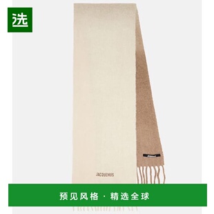 1h可退 香港直邮Jacquemus 女士 L'écharpe Moisson 羊驼毛混纺