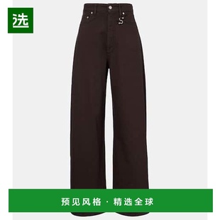 1h可退 香港直邮Sportmax 斯宝麦斯 女士 Siamese 中腰阔腿牛仔裤