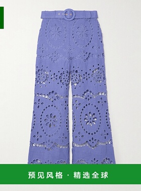 1h可退 香港直邮ZIMMERMANN 女士 刺绣镂空裤 1239PSS24 blue蓝色