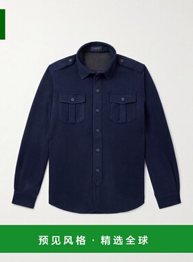 1h可退 香港直邮Sease 男士 羊毛混纺衬衫 WP033TJ109 blue蓝色