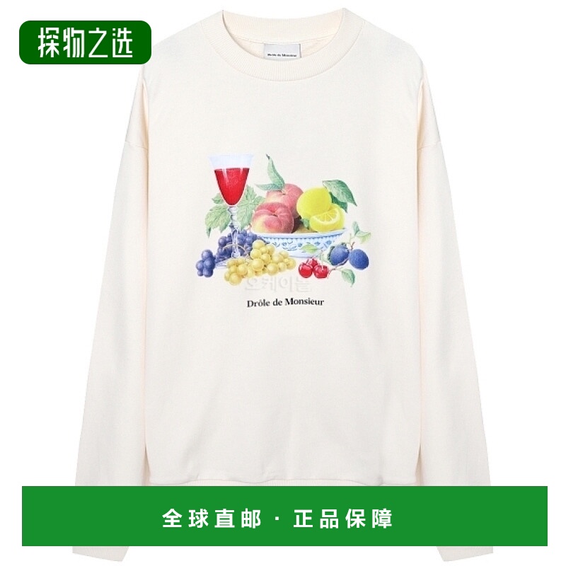 韩国直邮DROLE DE MONSIEUR 运动衫花瓶图案棉质上衣 BSW121CO001