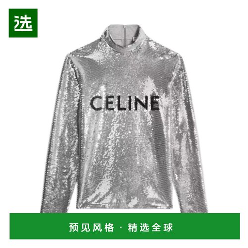 香港直邮Celine 针织刺绣高领套衫 2X34A671Q.长袖半高领