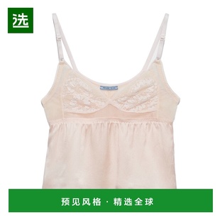 香港直邮Prada 复古风格的缎子和蕾丝胸衣上衣 TP623617GTSOOO