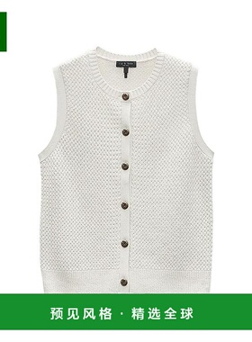 1h可退 【美国直邮】rag bone Jax无袖开衫女装毛衣 复古风格黄铜