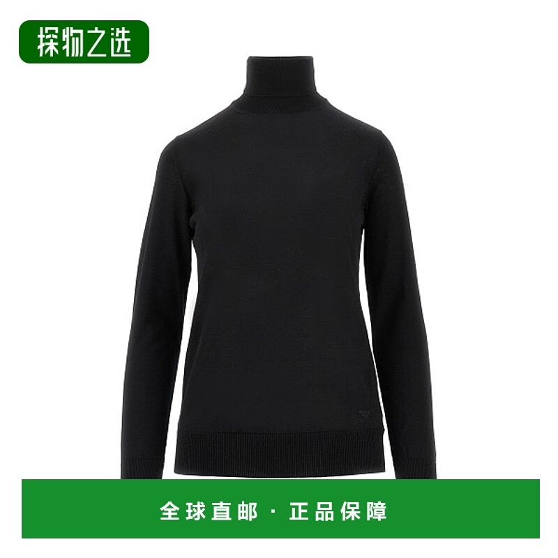 香港直邮Emporio Armani 安普里奥·阿玛尼 女士 黑色毛线衫 8N2M