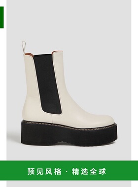 1h可退 香港直邮Paris Texas 女士 皮质防水台切尔西靴 PX525XVT0