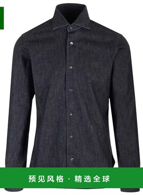 香港直邮BARBA 男士衬衫 LIU13P01440390001 AW2024 蓝色 Dark bl