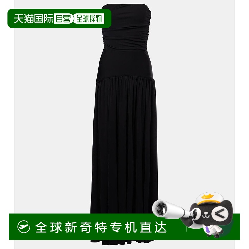 1h可退 香港直邮Staud 女士 Mariana 褶皱针织长款连衣裙新款