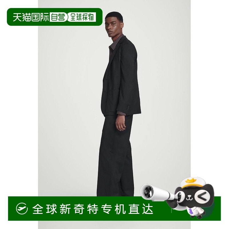 欧洲直邮COS 男士黑色皮革商务休闲鞋新款