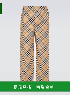 1h可退 香港直邮Burberry 巴宝莉 男士 格纹长运动裤 001302博柏