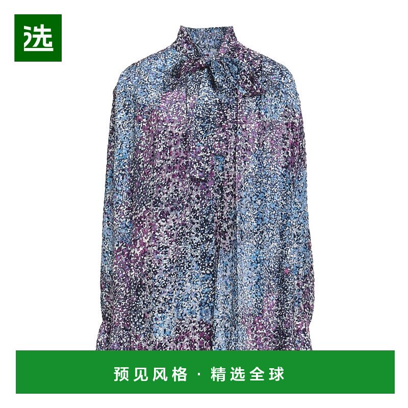 1h可退 香港直邮GOLDEN GOOSE 女士 Blouses 花纹衬衫 purple紫色