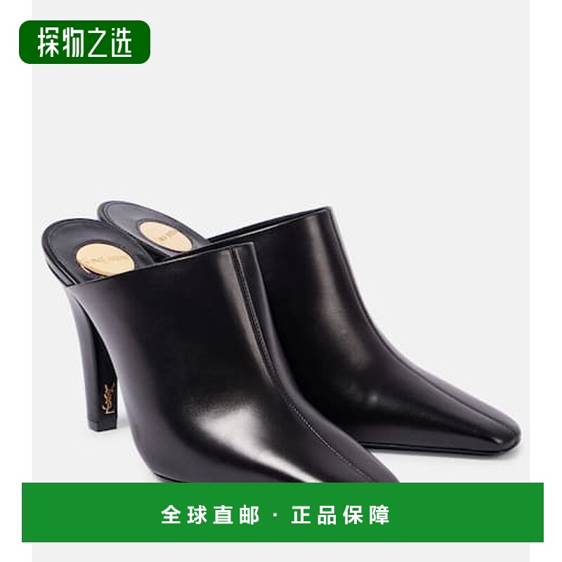 1h可退 香港直邮Saint Laurent 圣罗兰 女士 Jill 95 皮质凉拖