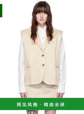 1h可退 【美国直邮】Elleme|米色无袖西装外套