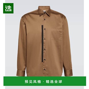 1h可退 香港直邮GR10K 男士 棉府绸衬衫 brown棕色 舒适时尚