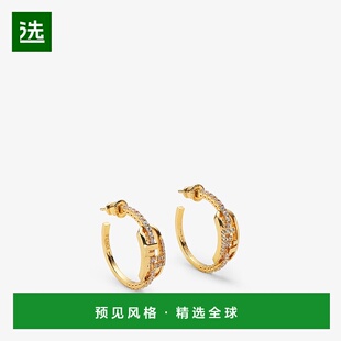 1h可退 欧洲直邮FENDI (2025) Fendi O’Lock 耳环 - 金色耳环