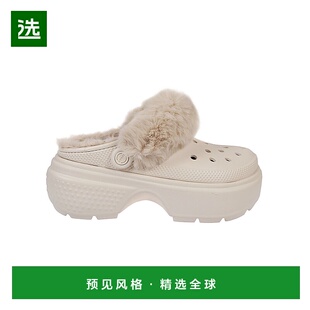 1h可退 香港直邮Crocs 卡骆驰 女士 灰色凉鞋 CR208546STOMPLINED