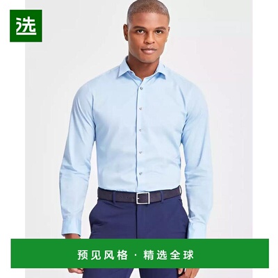 1h可退 【美国直邮】ALFANI男士衬衫长袖商务时尚舒适百搭休闲修
