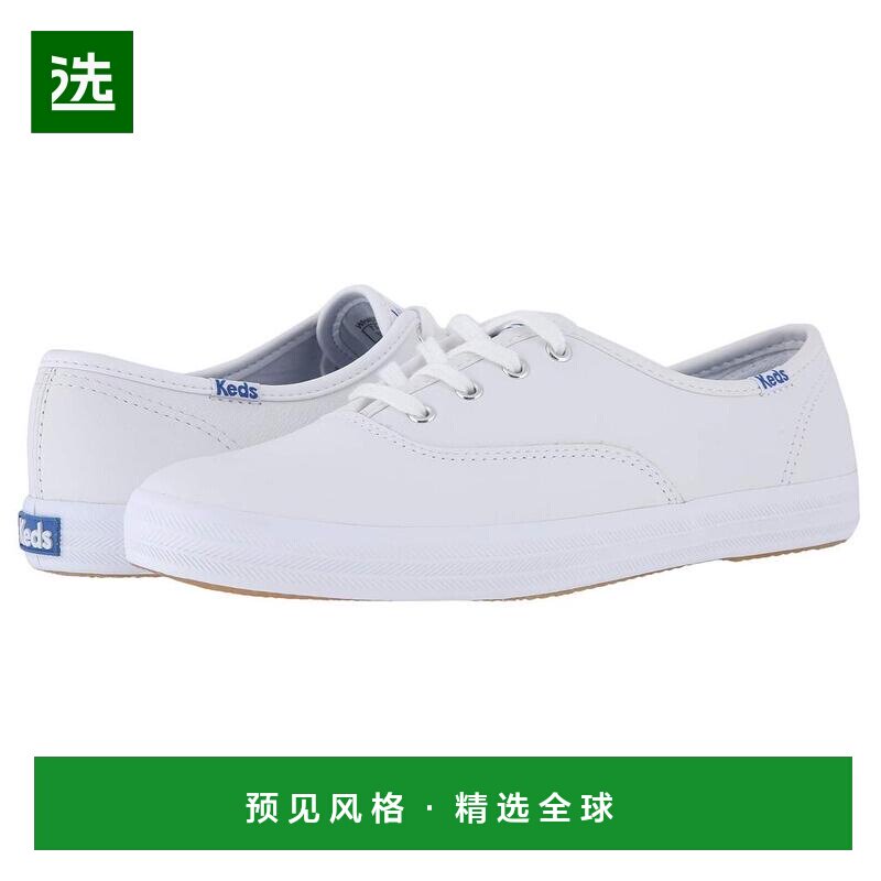 1h可退 【美国直邮】Keds|皮质冠军鞋 White Leather运动鞋女鞋