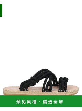 1h可退 香港直邮manebi 女士 帆布面凉鞋 black黑色 舒适时尚