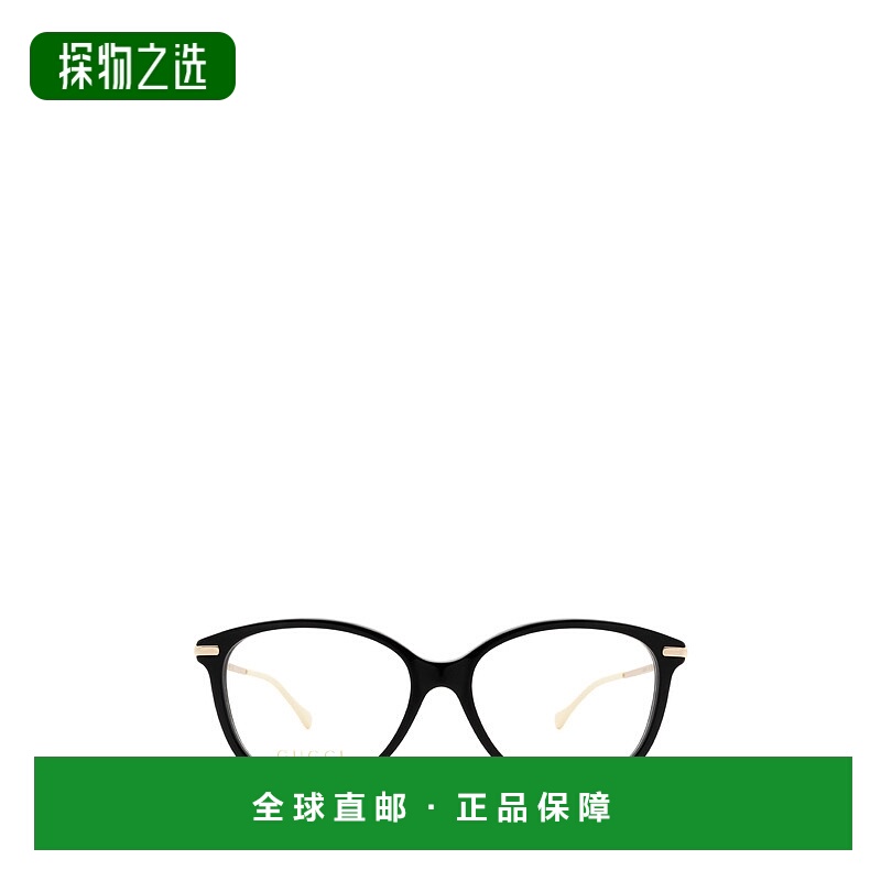 1h可退 香港直邮Gucci 古驰 女士 徽标眼镜 GG0967O black黑色 舒