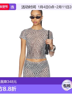 1h可退 香港直邮Miaou 女士 迷你T恤 7026PM2BLA 舒适时尚