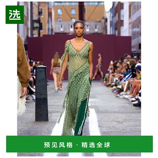 香港直邮ASOS 女士 detailing 设计不对称透视蕾丝长款毛边外露缝