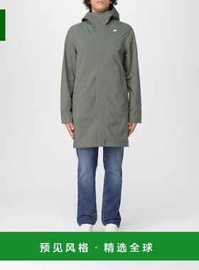 香港直邮K-WAY 男士户外冲锋衣 K7126WWAF0 AW2025 军绿色